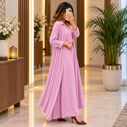 Women's 3-Piece Co-Ord Set with Long Shrug