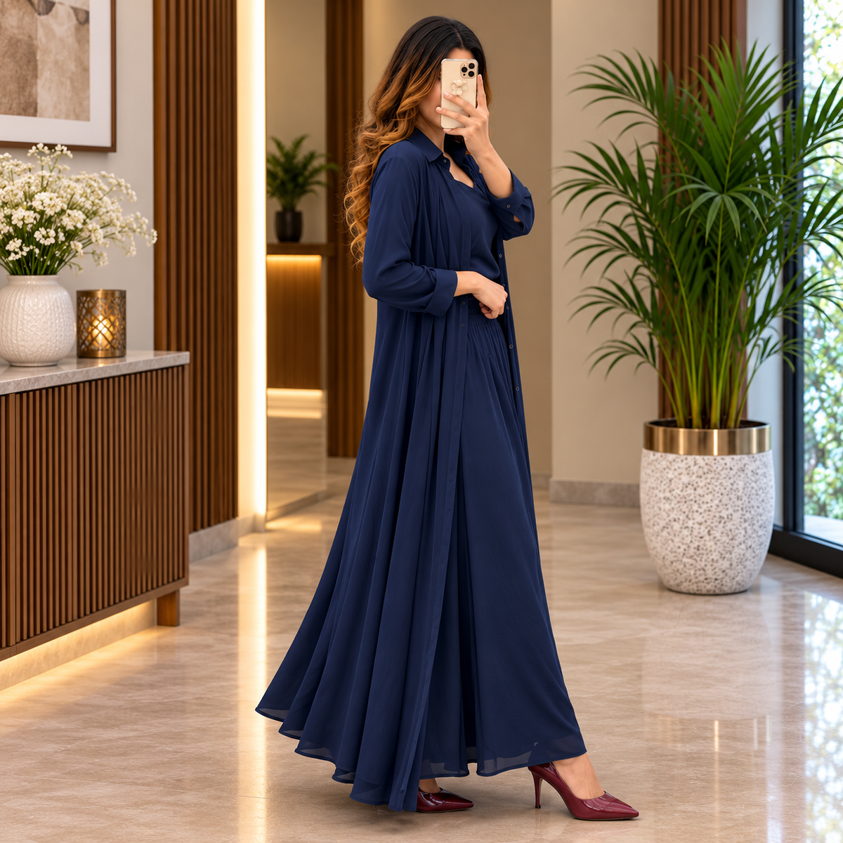 Women's 3-Piece Co-Ord Set with Long Shrug