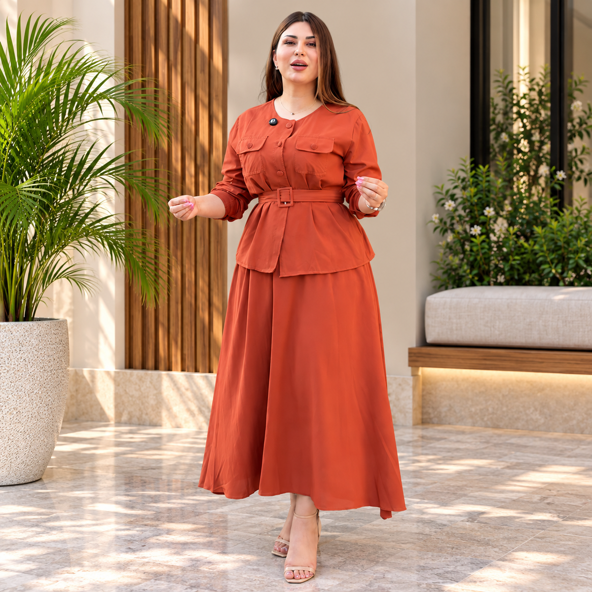 Women's Co-Ord Set with Belt