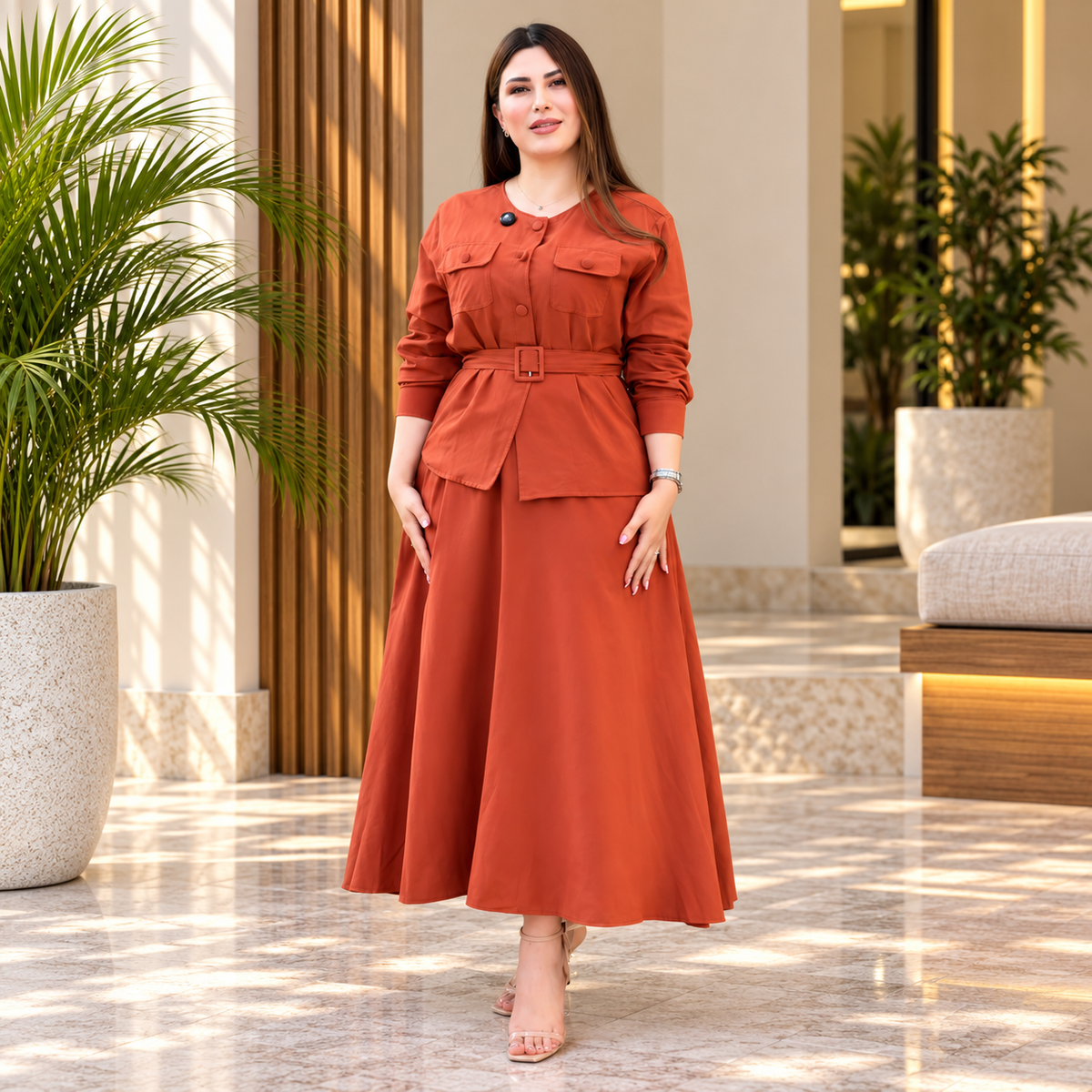 Women's Co-Ord Set with Belt