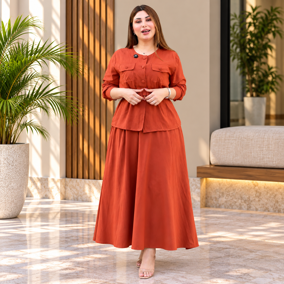 Women's Co-Ord Set with Belt