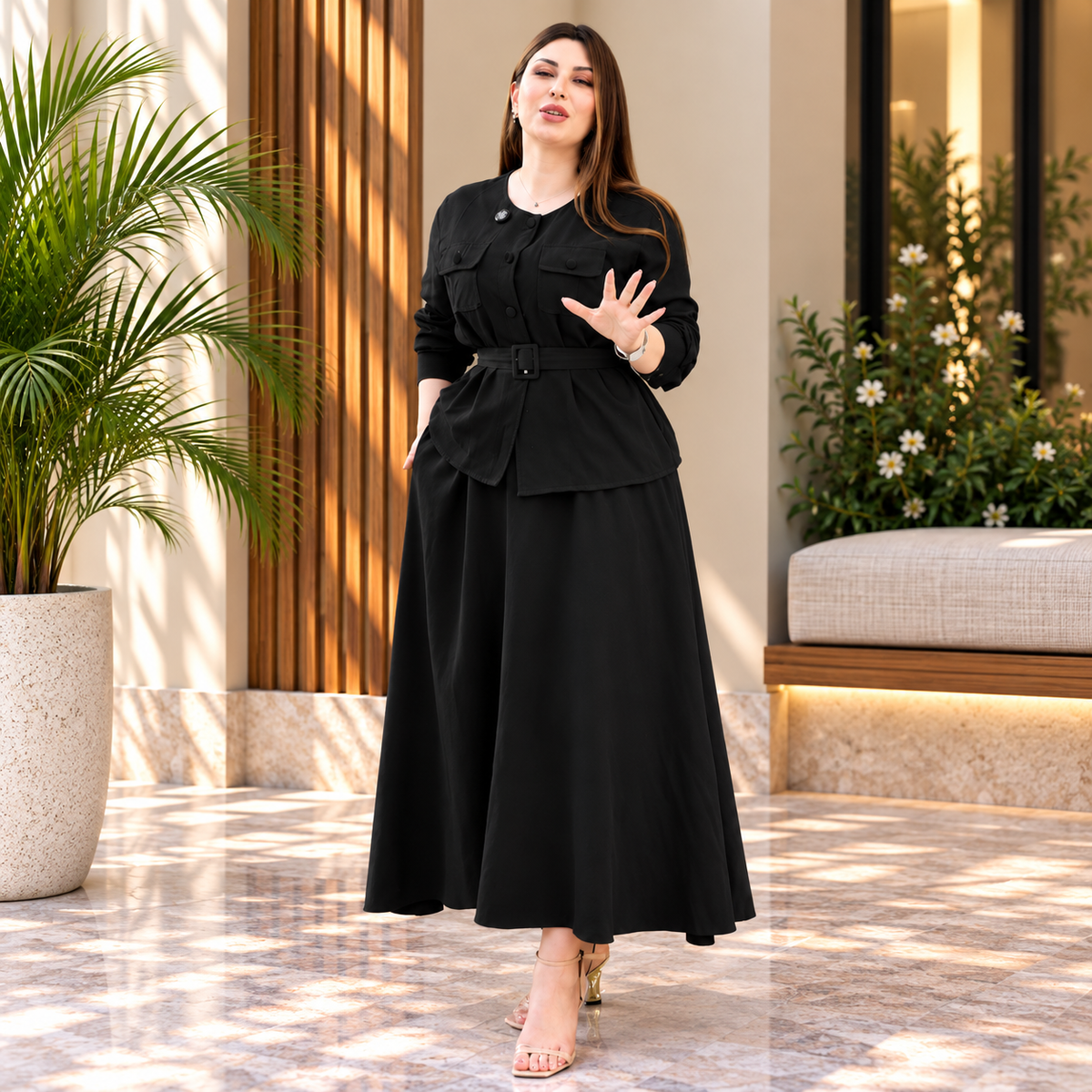 Women's Co-Ord Set with Belt